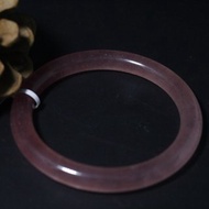 草莓晶天然水晶手鐲高冰透圓條手鐲