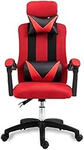 Office Chair High Back Gaming Chair Ergonomic Chair Computer Chair Office Chair Office Chair Upholstered Seat Lift Swivel Chair (Color : Red) hopeful