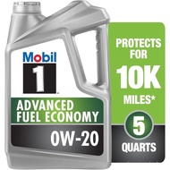 Mobil 1 Advanced Fuel Economy Full Synthetic Motor Oil 0W-20, 5 Quart