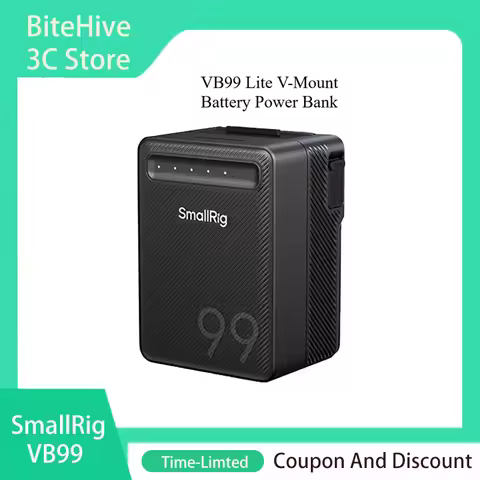 SmallRig VB99 5245 Lite V Power Bank 100W 18650 Portable Cell BMS Chip 6800mAh 99Wh D-Tap USB COB Po