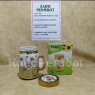 Mug Keramik Emas Fiori Set - Cangkir tutup Emas Keramik