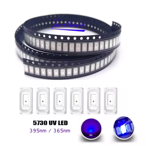 0.5W 0.2W 5630 / 5730 SMD UV Purple Light chip lamps ltraviolet 395nm 365nm Light Emitting Diode LED