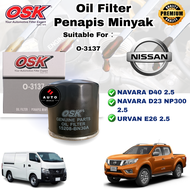 OSK Oil Filter Nissan Navara D40 2.5 NP300 2.5 O-3137 15208-BN30A