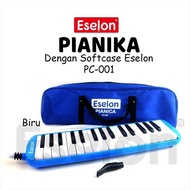 Pianica Echelon 001 Pianica/ + Softcase Bag Wind Piano Musical Instrument/ - biru