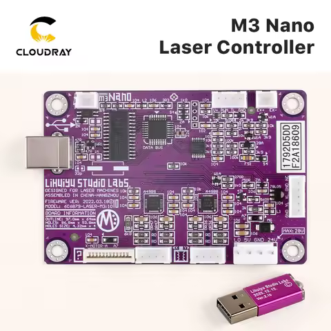 Cloudray LIHUIYU M3 Nano Laser Controller Mother Main Board + Control Panel + Dongle B System Engrav