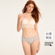 [Anden Hud] Feel Your Feelings.full Mesh Webbing 2/3 Hip Mid-Waist Panties (Muri Blue-Jacquard Small