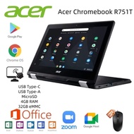 Acer window 10 R751T, 11.6 "Touchscreen Convertible 2 dalam 1 Laptop, 4GB RAM, 16GB SSD,