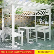 Halaman Luaran Anti-karat Kayu Teres Bilik Matahari Gazebo Rak Pemasangan Halaman Awning Promenade K