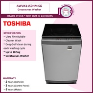 Toshiba Washing Machine 10.5kg Greatwaves Washer ( AWUK1150HM / AW-UK1150HM / AW-UK1150HM(SG) )
