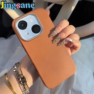 Jingsanc Luxury Leather Texture Phone Case For itel A50C Cellphone Soft TPU Shockproof Protect Casin