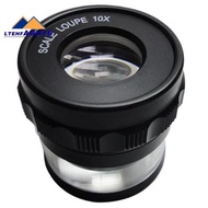 10X Stand Measuring Magnifier Scale Loupe Magnifying Glass 10X with Scaled Magnifier