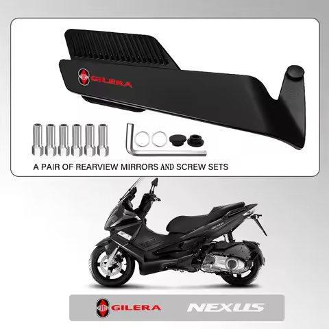 Track Certified Wide-angle Motorcycle Fixed Wind Wing Rearview Mirror For Gilera GP800 Fuoco Nexus 5