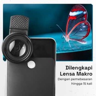Lensa Smartphone 2 in 1 Wide Angle 0.6X Macro 15X - TKS37 - Black