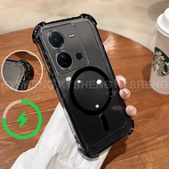 Case for VIVO v25 PRO 5G v25e 4G V23E v20 v21e 4G V20SE phone case TPU thin ring magnetic charging f