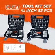 MATA CUTA Socket Wrench Set 53 Pcs 1/ 4 Inch Socket Set Tool Kit Motor Complete Socket Eye Shock Set