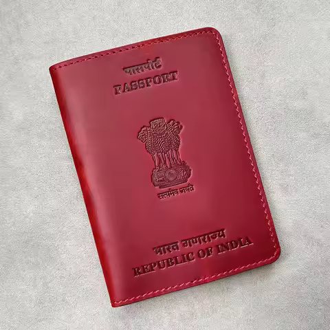 Genuine Leather Personalised Passport Cover India best Crazy Horse Passport Holder India Size Photo