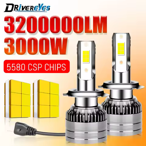 4300K 6000K 8000K H4 H7 LED Headlight Canbus H11 H1 9005 HB3 H8 H9 9006 HB4 9012 HIR2 3200000LM 3000
