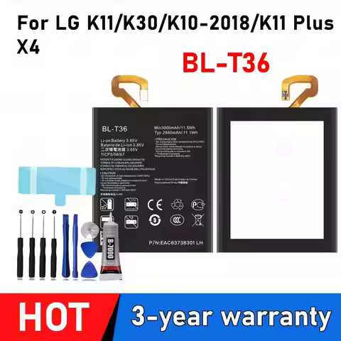 100% New High Quality BL-T36 Battery For LG X410/ Phoenix Plus/ K11 Plus/ X4 Phone Replacement Bater