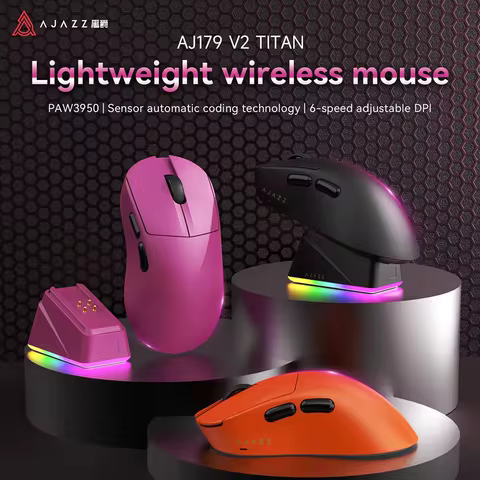 AJAZZ AJ179 APEX/TITAN Wireless Gaming Mouse PAW3950 42000DPI 8Khz/1Khz Right Handed Ergonomic Mouse
