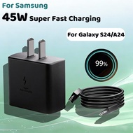 For Samsung 45W Super Fast Charging 2.0 Charger for Samsung Galaxy S25 S24 S23 S22 Ultra A23 A13 A15