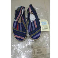 全新TOMS 彩虹條紋 民族風 帆布鞋 保證正品 us9