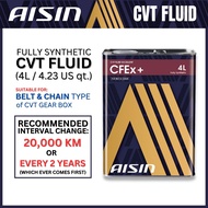 AISIN Fully Synthetic CVT Transmission Fluid (4L) - CFEx+ (For Belt & Chain Type CVT)