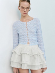 URBAN REVIVO Buttons Striped Cardigan - เสื้อคาร์ดิแกนผ้ายืด (มีให้เลือก 2 สี)