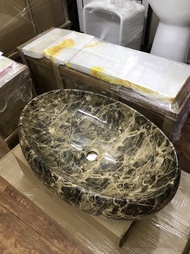 Chậu vân đá hình Elip chậu dương bàn lavabo GRVL 0680