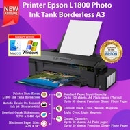Printer Epson L1800 Print A3+ GARANSI RESMI A3 INFUS Ori Original - ORIGINAL INK