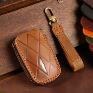 5 6 7 8 Bottons Leather Car Key Case Fob Cover for Hyundai Genesis G70 G80 G90 GV60 GV90 EQ900 2022 