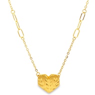 Top Cash Jewellery 916 Gold Heart Necklace