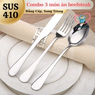 Set of 3 410 Stainless Steel beefsteakPiece - Quality 410 Stainless Steel Spoon - Premium Spoon
