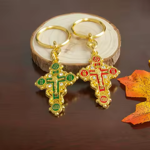 Eastern Orthodox Cross Pendant Jesus Pendant Prayer Cross Zinc Alloy Pendant Holiday Gift Cross Mass