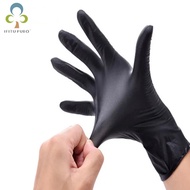 authentic 10/20pcs Black Disposable Nitrile Protective Gloves Household Kitchen Cooking Tattoo Labor