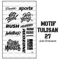 Raindesign-long lasting semi-permanent waterproof tattoo sticker Writing code-27 / RainDesign Tompor