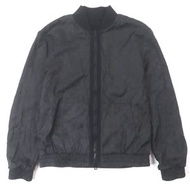 成色極佳 ▼LOUIS VUITTON2023 年 Monogram 刺繡雙面輕薄雙拉鍊飛行員夾克，黑色，M 碼。包含衣架和衣物袋。正品，義大利製。