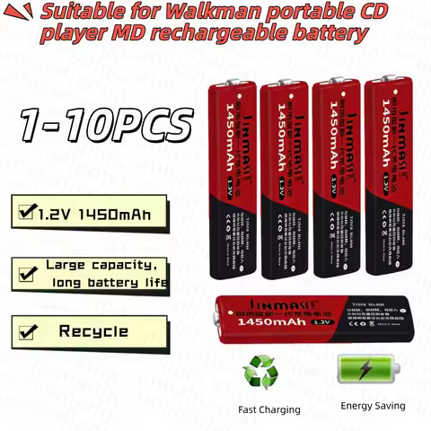 Suitable for Sony-Panasonic Walkman 1.2V 7/5 F6 67 F6 1450mAh NiMH Battery Suitable for Panasonic-So