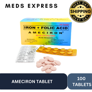 AMECIRON Iron + Folic Acid Tablet l 10, 50 & 100 Tablets