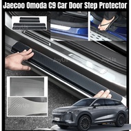 Jaecoo Omoda C9 Car Door Step Protection Sticker Anti Scratch Door Step 4D Carbon Fiber Sticker