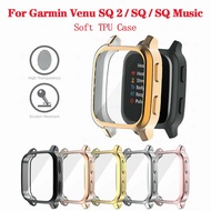 Protection Case For Garmin Venu SQ 2 Smart Watch Plating TPU Soft Cover Full Screen ProtectorFor Garmin Venu SQ