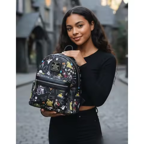 The Nightmare Before Christmas Mini Backpack PU Leather Women Fashion Backpack Christmas Gifts