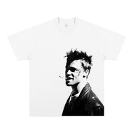 Fight Club Fight Club Brad Pitt Movie Breathable Printed Short-Sleeved T-Shirt Pure Cotton Skin-Frie