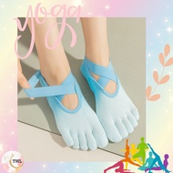 Fashion Dip dye Cross Strap Anti Slip women Workout Socks yoga pilate exercise socks