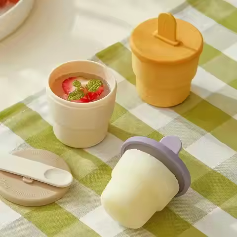 Handmade Food Ices Cube Mold Diy Ice Cream Cup Multipl-color Creative Popsicle Cheese Stick Tools Ac