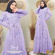 GAMIS BROKAT TERBARU SHAQUILLA BROCADE DRESS / GAUN BRIDESMAID MODERN / GAMIS LILAC / GAMIS SYARI