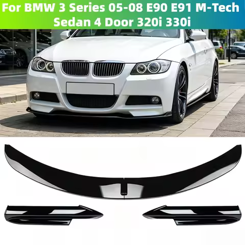 Car Front Bumper Lip Splitter For BMW 3 Series 05-08 E90 E91 M-Tech Sedan 4 Door 320i 330i Front Bum