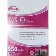 VISION OSLO PAPER , SOLD BY REAM ( 250 PCS PER REAM ) , SIZE: 9X12 INCHES, COLOR : WHITE