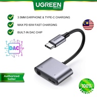 UGREEN 2 in 1 USB-C to 3.5mm Headphone Earphone and Charger Adapter PD3.0 60W DAC Chips iPad Samsung