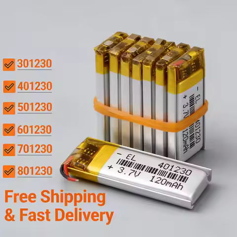 Rechargeable 3.7V 230mAh Battery 10Pcs/Lot Model 301230 401230 501230 601230 701230 801230