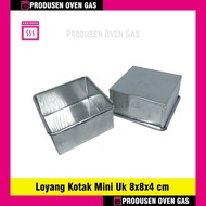 Mini Box Pan/Mini Brownies Pan/Aluminum Mini Cake Pan 8x8x4 CM